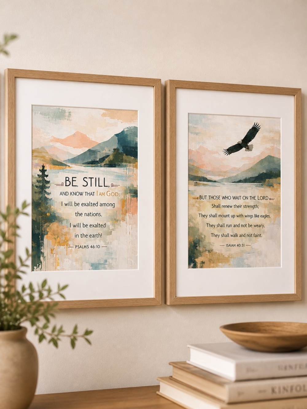 DDS 2-Set, Art Print, 8x10, Bible Verse, Paper Print, Unframed, Nature Series